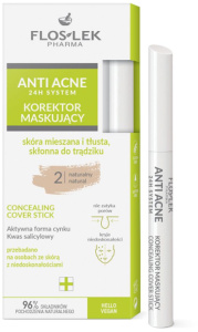 Floslek Anti Acne 24h System Concealing Cover Stick 2 Natural