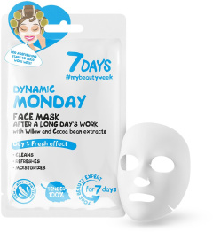 7DAYS Face Mask Dynamic Monday After A Long Day's Work Willow&Cocoa Beans (28g)