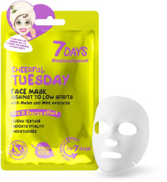 7DAYS Face Mask Cheerful Tuesday The Antidote To Low Spirits Melon&Mint (28g)