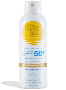 Bondi Sands SPF 50+ Fragrance Free Sunscreen Spray Aerosol Mist (160g)